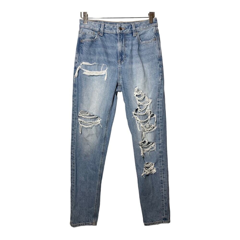 American Eagle Mom Jean Ripped Distressed 0